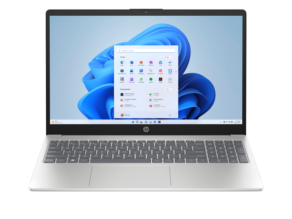 Keyboard and display on HP 15-fd1367TU